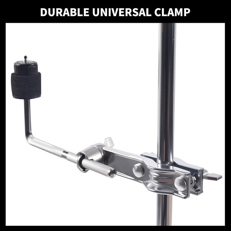 Seteol Cymbal Boom Arm Holder with Clamp, L-Arm Rod with Bracket Holder Extension Arm Attachment, Cymbal Stand Mount for Drum Hardware Cymbal Stand Percussion Instrument Accessories (Short/18CM Arm) - Image 5